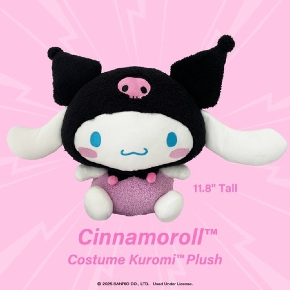 Sanrio Cinnamoroll Costume Kuromi Plush - Black, White, Pink